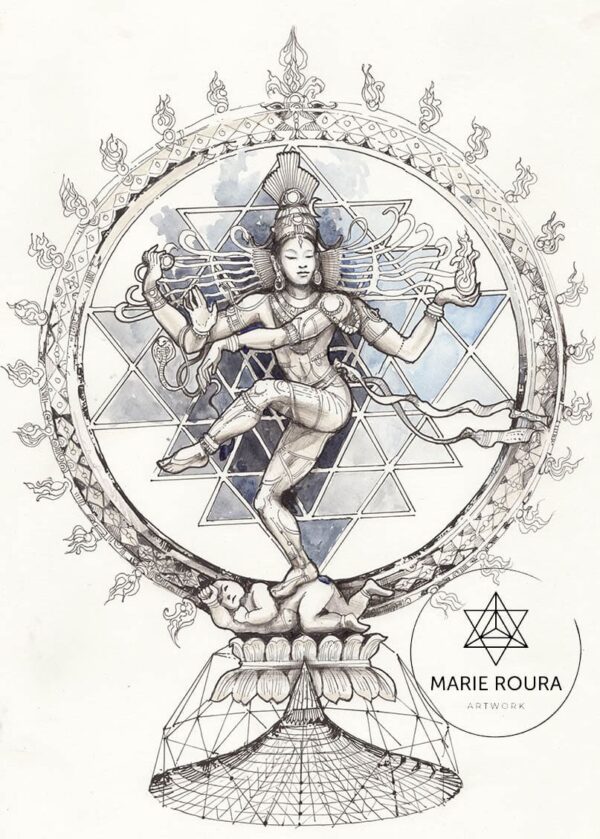 Un dessin de Nataraja, shiva